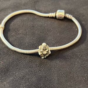Silver Buddha Charm Bracelet